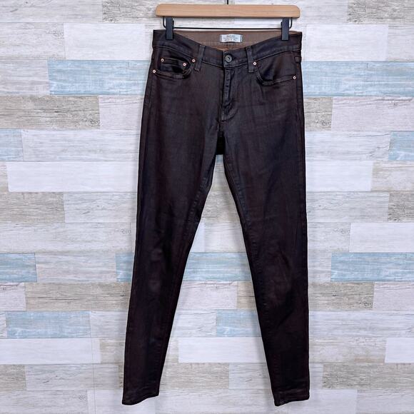 Principle Denim The Dreamer Brown Sugar Coated Skinny Jeans Mid Rise Womens 28 - Picture 1 of 10